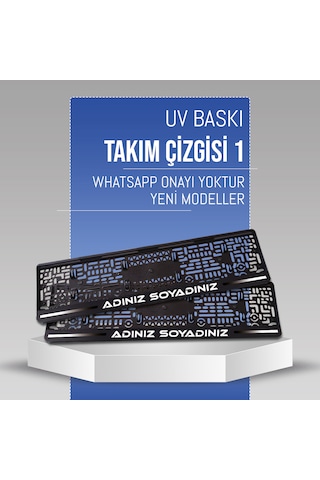 Takım Çizgisi 1 Plakalık, 2 Adet Premium Uv Baskı, Plakalıkhane