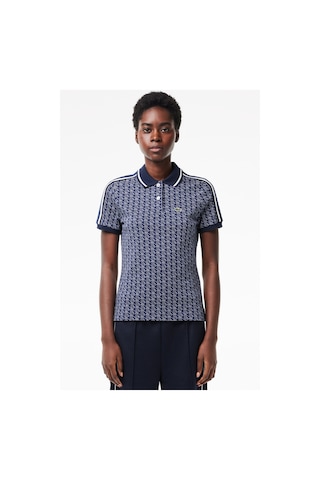Lacoste Slim Fit Polo T-shirt Kadın Polo Yaka Tişört Lacivert