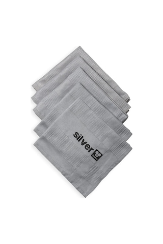 Silver Home Mikrofiber Dekoratif Cam Bezi Gri 5'li 42 x 68 CM