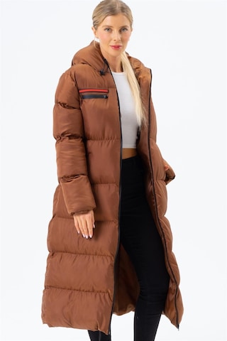 Z6756 Dewberry Bayan Şişme Kaban-camel-camel Camel