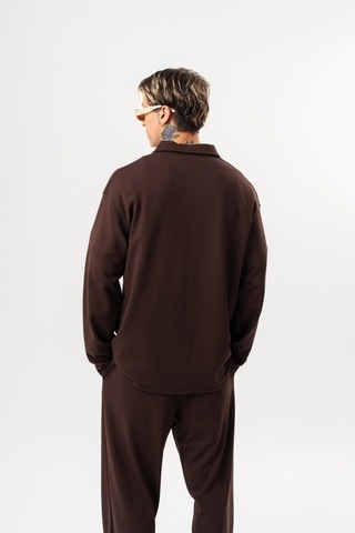Respire Erkek Yarım Fermuarlı Modal Sweatshirt Kahve