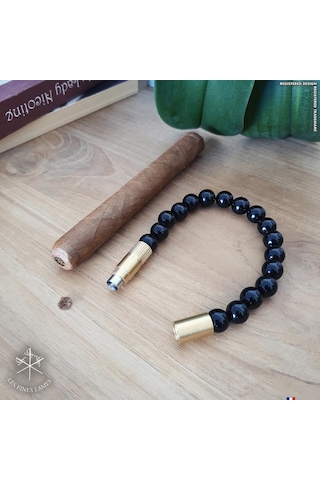 Les Fines Lames Punch Bileklik Brass Oniks - L