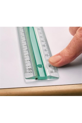 50 Cm Super Series Anti-slide Kaydırmaz Cetvel Şeffaf/yeşil