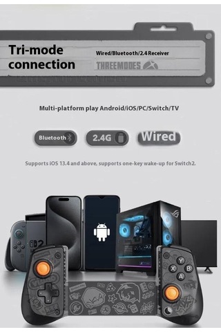 Gamesir X5s Zenless Zone Zero Zzz Siyah Wireless Mobile Game Controller Switch 2 ,ios, Android