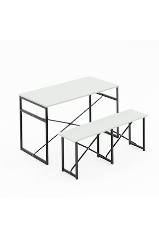 Masa Takımı Bench Bank Masa Seti 120x60 Mutfak Ve Yemek Masası