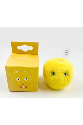 Sensörlü Peluş Kedi Oyuncağı 3 Farkı Ses Çıkaran Dokunmaya Duyarlı Eğlenceli Kedi Oyun Topu Sarı