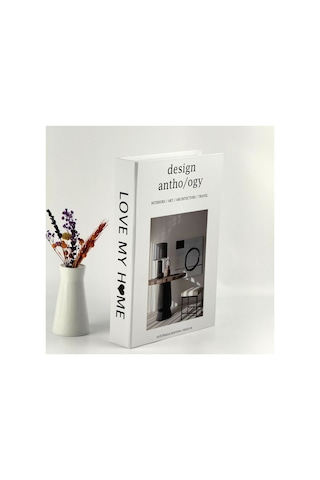 Bak Gel Al Kitap Görünümlü Dekoratif Kutu, Iskandinav Tarzı Kitap Şeklinde Saklama Kutusu, Ev Dekorasyonu, Modern Ev Dekorasyonu- Love My Home - Dvdktpkt009