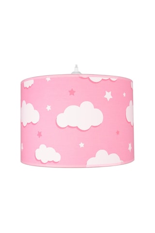 Şenay Aydınlatma Silindir Kumaş Avize Sarkıt-Pembe Bulut