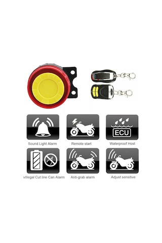 Hsgl Motorsiklet Alarm Seti 120db Uzaktan Çalıştırma Anti-hırsızlık Motosiklet Bisiklet Su Geçirmez Araba Parçaları Uzaktan Başlangıç Kiti İçin Araba