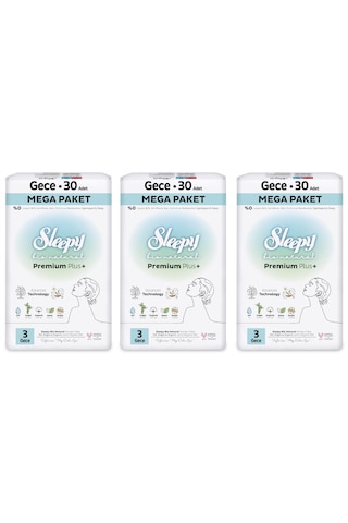 Bio Natural Premium Plus Ped Mega Paket Gece 30x3 90 Adet