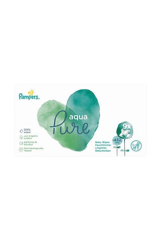 Prima Pampers Aqua Pure Bebek Islak Mendil 9x48 Adet PRI-7144