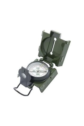 Yaozixa Yeşil Metal+abs Topografik Pusula, Işıklandırmalı, Doğru Navigasyon, Manzaralı Teleskop, Ölçüm Cetveli İle Outdoora Uygun