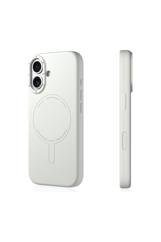 Apple Uyumlu iPhone 17 Kılıf M-safe Şarj Özellikli Youngkit Morandi Serisi Kapak Gri Gri
