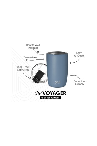 Lexroo Voyager Tumbler Flip Lid 0,35 L - Blue Dune Çok Renkli