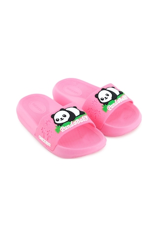 Gezer Panda Yazlık Kız Çocuk Pu Islak Zemine Uygun Rahat Taban Ev Bahçe Banyo Havuz Terlik PEMBE