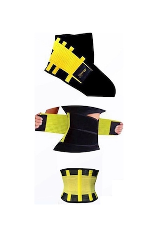 Zenvia Hot Belt Termal Sauna Kemer Unisex Terletme Korsesi Sarı-siyah Znv2026
