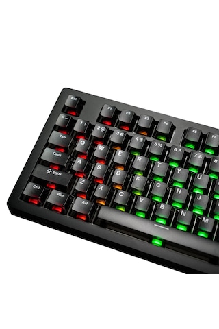 Akko Monsgeek M3 V5 He Black Transparent Astroaim Manyetik Switch 8k Hz Hall Effect Hotswap Rgb Kablosuz İngilizce Gaming Klavye