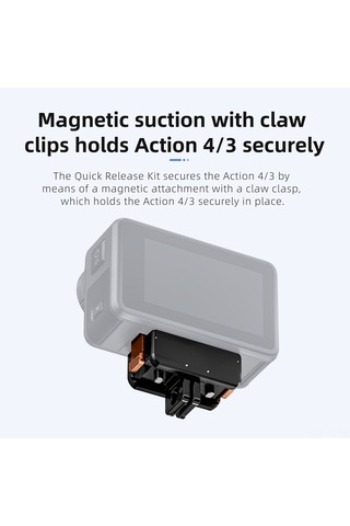 Skycity Djı Osmo Action 4/3 İçin Metal Manyetik Hızlı Montajlı Kollapsible Genişletme Tabanı - Saçma Kaldırma, Sarsıntı Direnci Ve Çoklu Arayüz