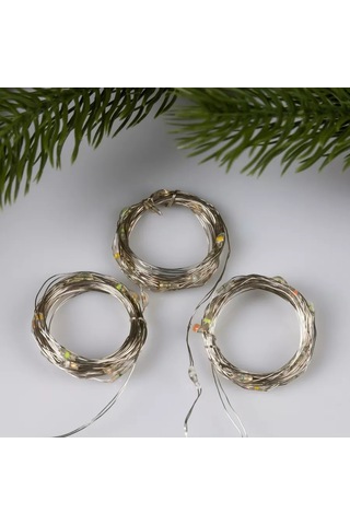 Luazon Lighting Pil İle Çalışan Çiy Damlası Işıklı Süs, 3'lü Set 178235762 Beyaz