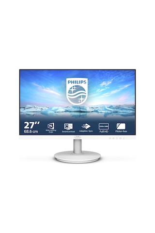 Philips 271V8AW Vline 27" 4 MS 75 Hz Full HD VGA LED IPS Vesa Monitör Beyaz