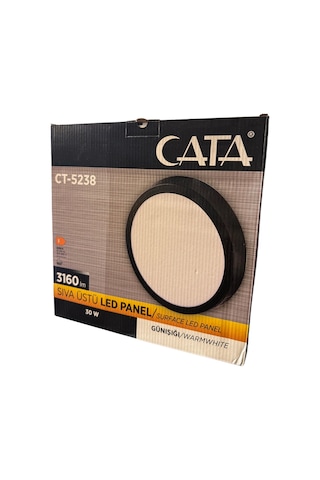 Cata Ct-5238 Sıva Üstü Led Panel 30w Siyah Kasa - Günışığı Siyah