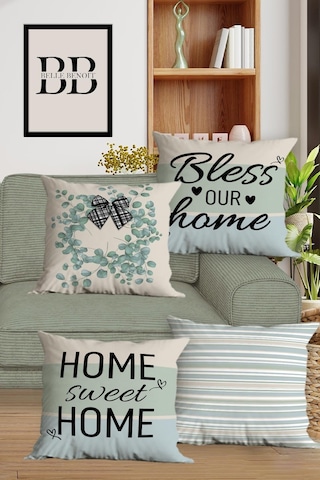 Belle Benoit Baskılı Dekoratif 4'lü Koltuk Kırlent Kılıfı Desen26