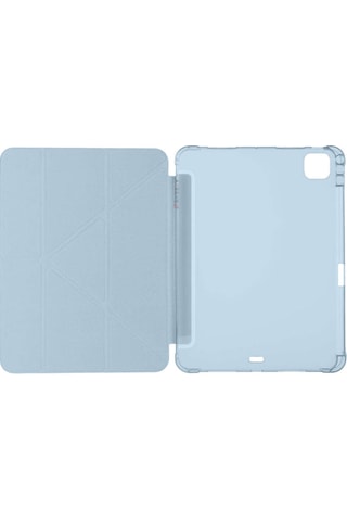 Apple Uyumlu iPad, Pro 11 İnç M5 2025 Kılıf Üçgen Katlanabilir Kalem Şarj Bölmeli Kılıf A2836 A2837 A3006 Kapaklı Kılıf