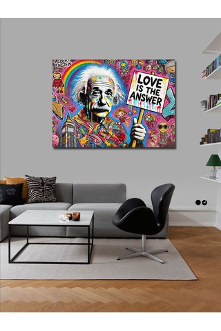 Kanvas Tablo Love İs The Answer Einstein