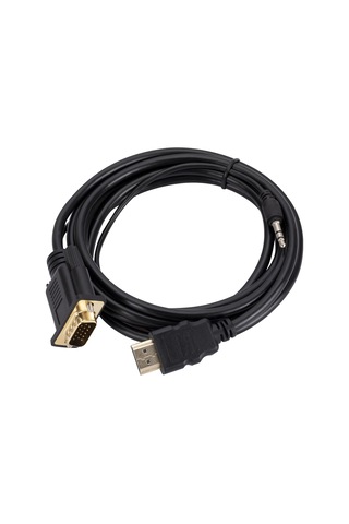 Hdmı - Vga Adaptör Kablosu, Sesli, Uzunluk 1.8m