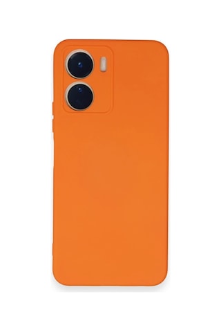 Vivo Y16 Kılıf Nano İçi Kadife Silikon - Turuncu D971d