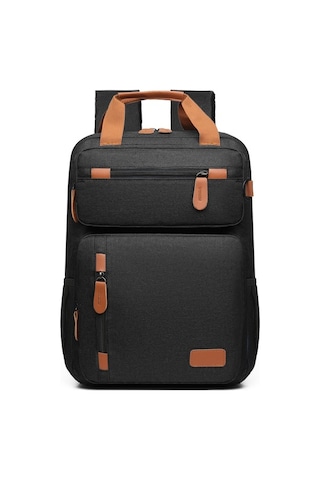 Novahub Büyük Kapasiteli Su Geçirmez Seyahat & İş Sırt Çantası - 15.6 Laptop Çantası, Siyah Siyah