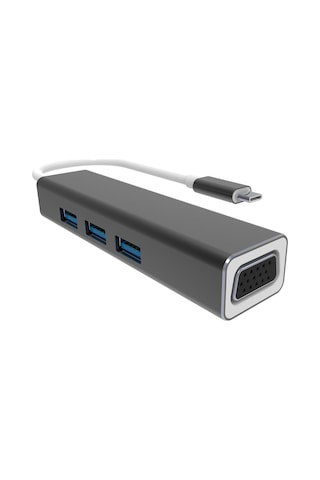 Vcom Dh319 Type-C To Usb 3.0-3 Vga Çevirici