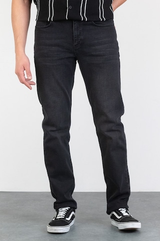 HLT Jeans Erkek Antrasit Yıkamalı Regular Fit Boru Paça Likralı Jean Kot Pantolon Joe