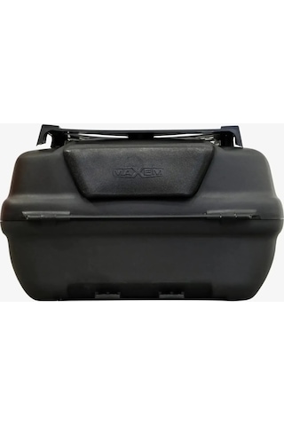 Maxem Motosiklet Arka Çanta 45 Litre Sırt Dayama Ve Üst Tabla Full Set Black Edition Siyah