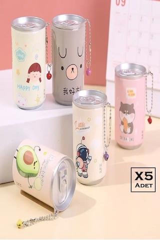 Berdina Home 5'li Sevimli Kola Kutusu Şekilli Anahtarlık Islak Mendil