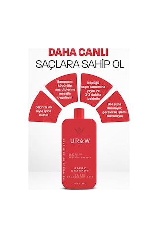 Uraw Carry Yoğun Saç Dökülmesine Karşı Bakım Şampuanı 400 ML