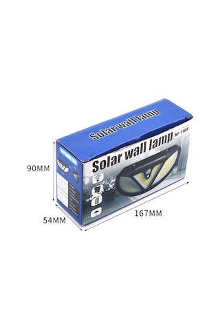 Powermaster Mx-118b Cob Ledli Hareket Sensörlü Üç Modlu Solar Duvar Lambası