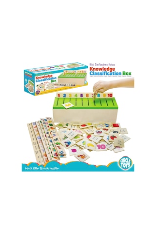 Circle Toys Ahşap Bilgi Sınıflandırma Kutusu Eğitici Mazgallı