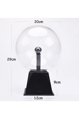 Plazma Küre Jumbo Boy 12V Dokunmaya Sese Ampule Duyarlı