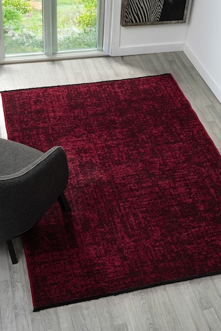 Antik Bordo Halı Yıkanabilir Kaymaz Taban Şönil Kilim Dokuma Pamuk Taban Kilim 10115a Bordo