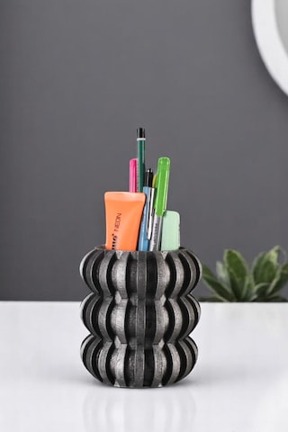 Kalemlik Masa Kalemliği Organizer Kalemlik Gümüş Eskitme Renk Model 75 Çok Renkli