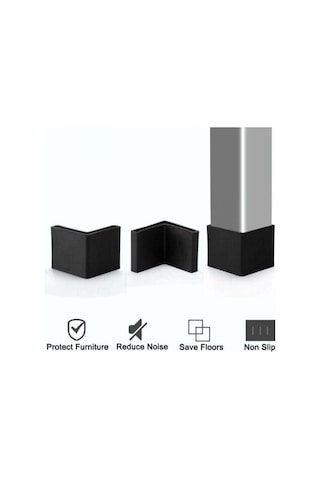 Siyah 25mm X 25mm 10 Adet Sandalye Bacak Koruyucuları Açı Demir L Şeklinde Mobilya Masa Kaymaz Köşe Koruyucuları Plastik/nc/ Diğer