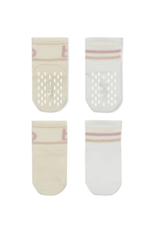 Erturkstore Penye Kaymaz Soket Çorap 2li 10144 Pudra Ekru Çok Renkli