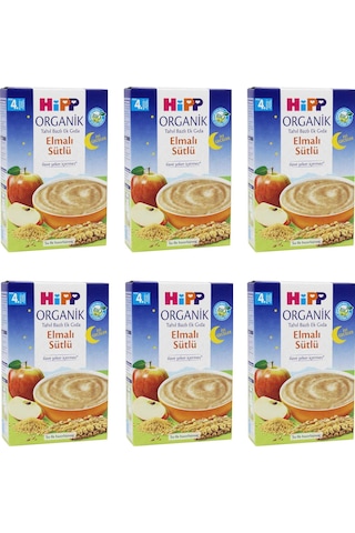 Hipp İyi Geceler Organik Elmalı Sütlü 4+ Ay Kaşık Maması 6 x 250 G