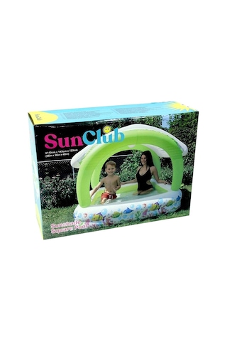 Sunclub 51016 Gölgelikli Havuz 143x143x123 Çok Renkli
