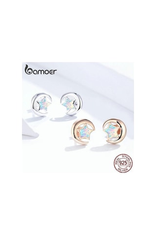 Novahub Otantik 925 Ayar Gümüş Mango Küpe, Yarı Saydam Opal, Bamoer Marka Tasarımı, El Yapımı Küpe Gümüş