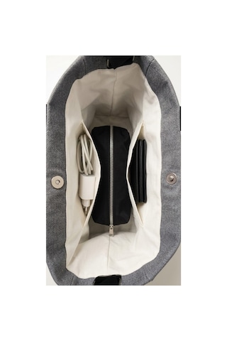 Tuttobene Harmony Mini Boy Tote Bag Denim Astarlı Cepli Çıtçıtlı Ayarlanabilir Askılı Kadın El Omuz Çantası - Küçük Boy Günlük Çanta Tb062 Gri - Siyah
