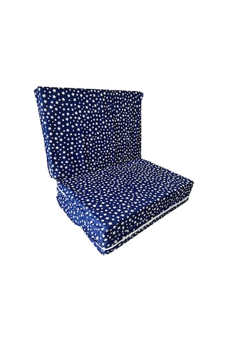 Katlanır Yer Yatağı Ve Tek Kişilik Sünger Katlanır Minder Yatak 90x190x10 Cm-lacivert Yıldız