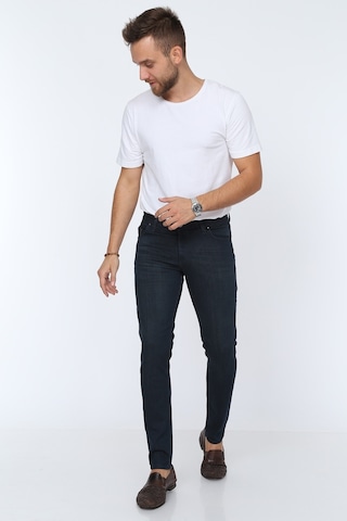 Jeans Dar Kesim Erkek Lacivert Renk Kot Pantolon Lacivert