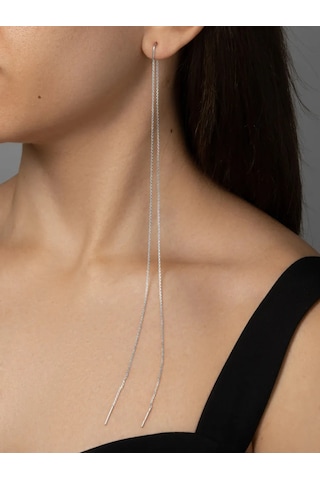 Vladlena Uzun Gümüş Renkli 925 Platin Kaplama Mono Küpe Tekli 377439933 Diğer